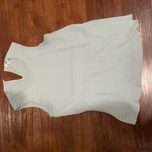 Uniqlo peplum light green blouse